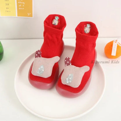 Anti-slip velvet knit winter kid's boots