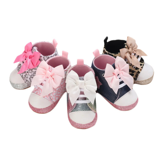 Leopard star printed baby shoes