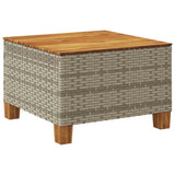 Poly Rattan & Acacia Wood Garden Table