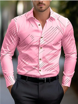 Comfortable Striped Soft Lapel Shirt