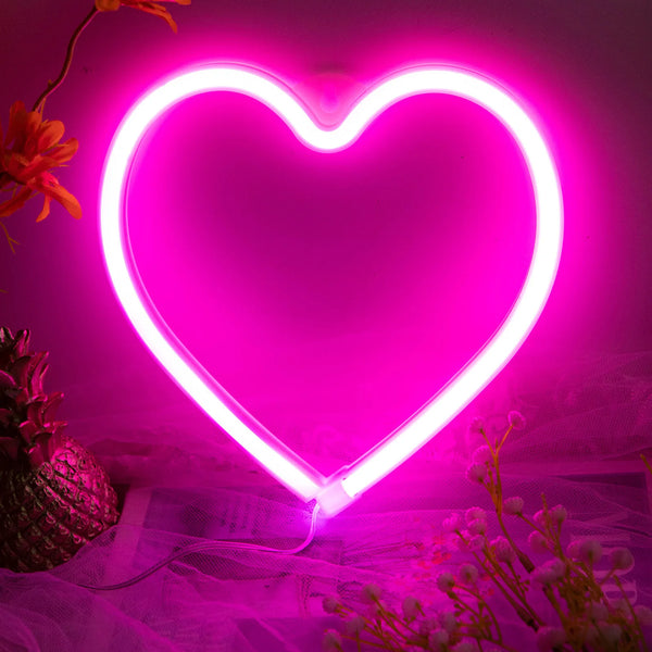 1PC Neon Sign Heart Led Light