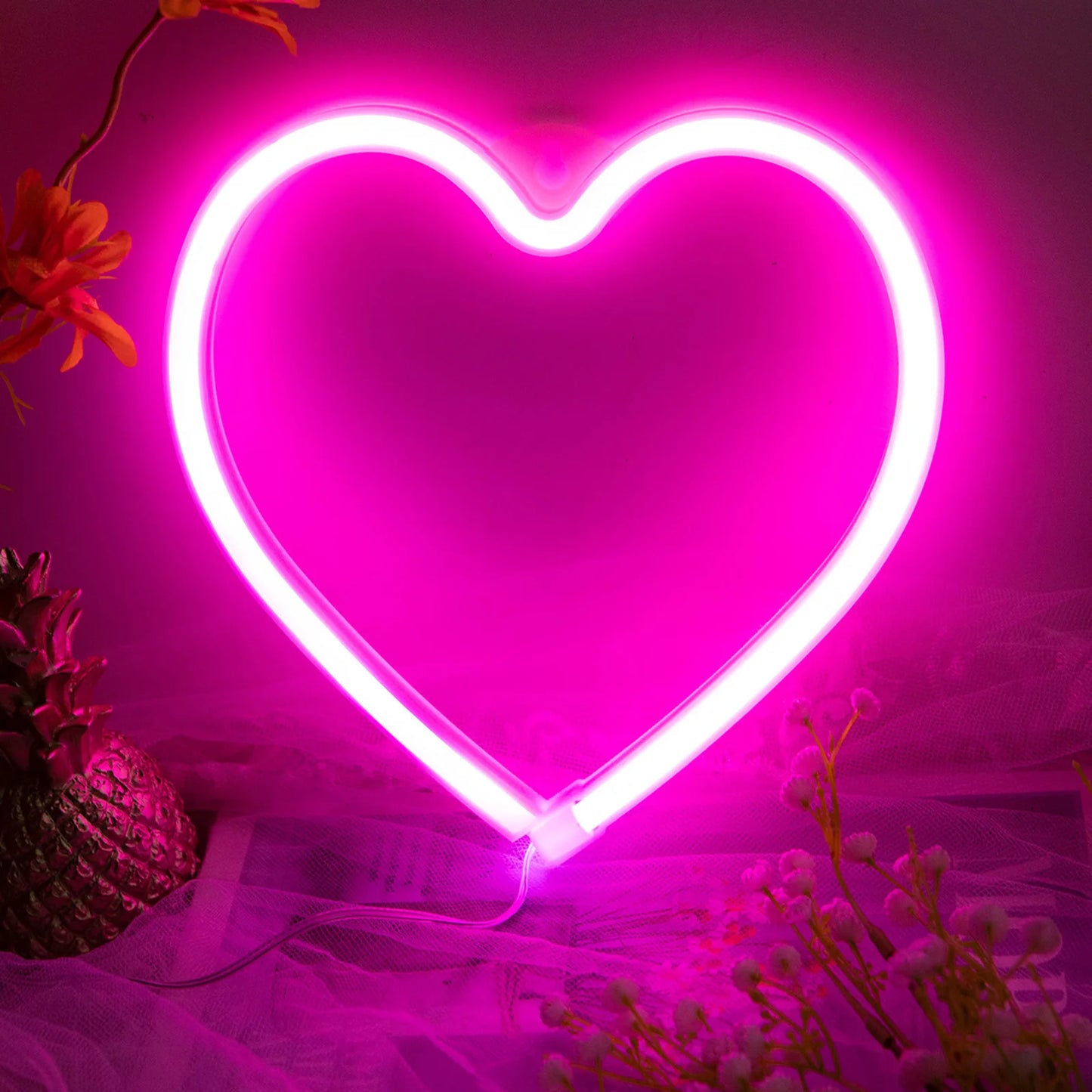 1pc neon sign heart led light