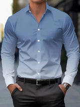 Comfortable Striped Soft Lapel Shirt