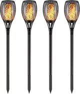 4X Flame Effect Solar Outdoor LED Torch Lamp