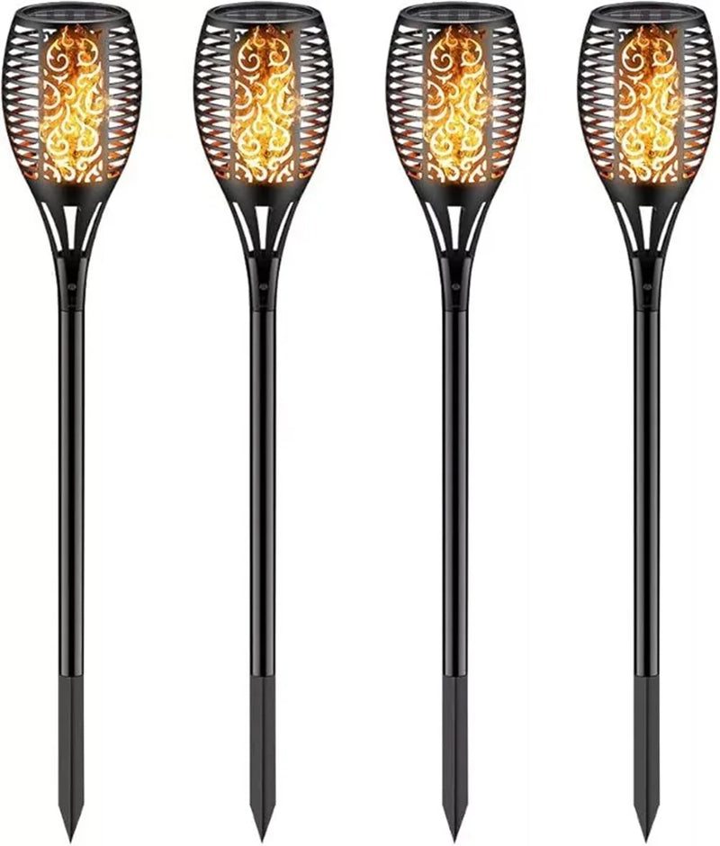 4X Flame Effect Solar Outdoor LED Torch Lamp