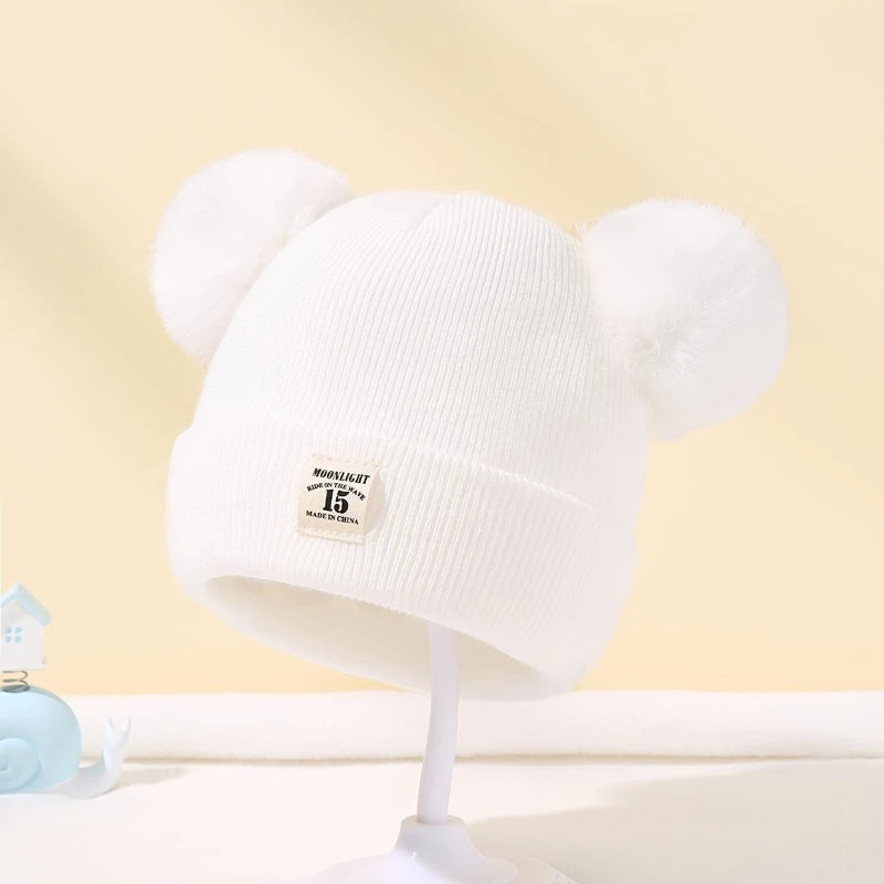 Baby Warm Knitted Hats with Pom