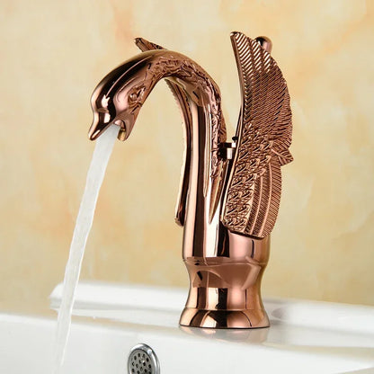 Single lever stream spout hot cold water mixer