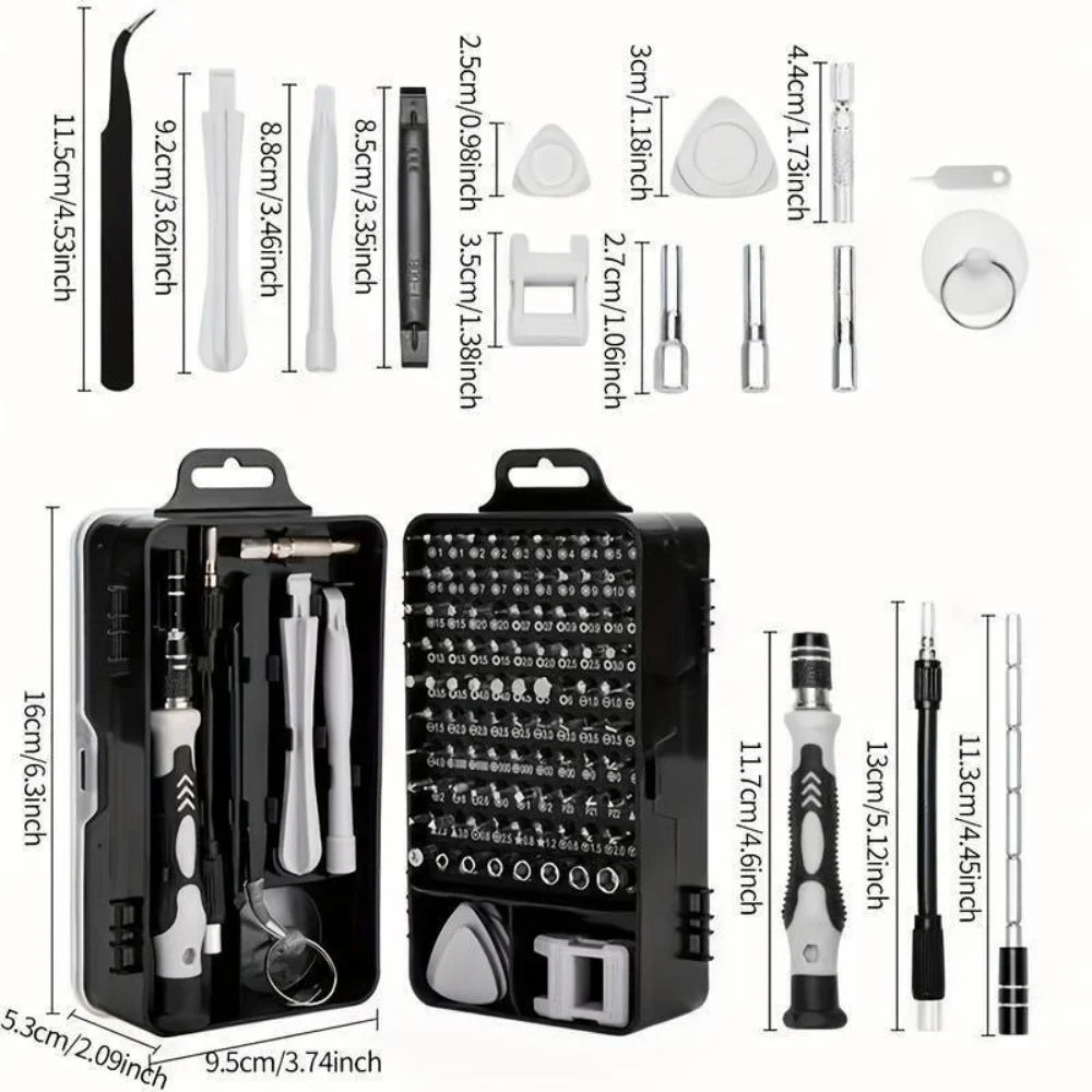 115pcs screwdriver repair tool kit