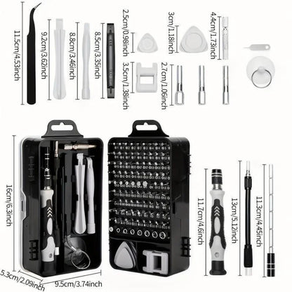 115pcs screwdriver repair tool kit