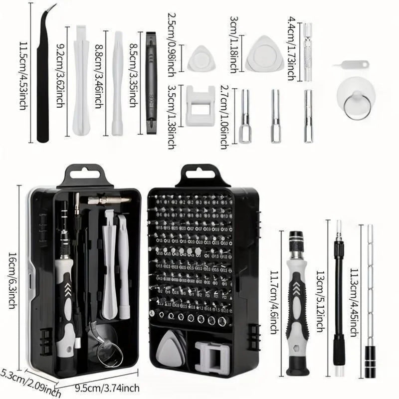 115pcs screwdriver repair tool kit