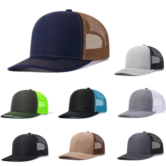 Breathable curved brim style trucker cap