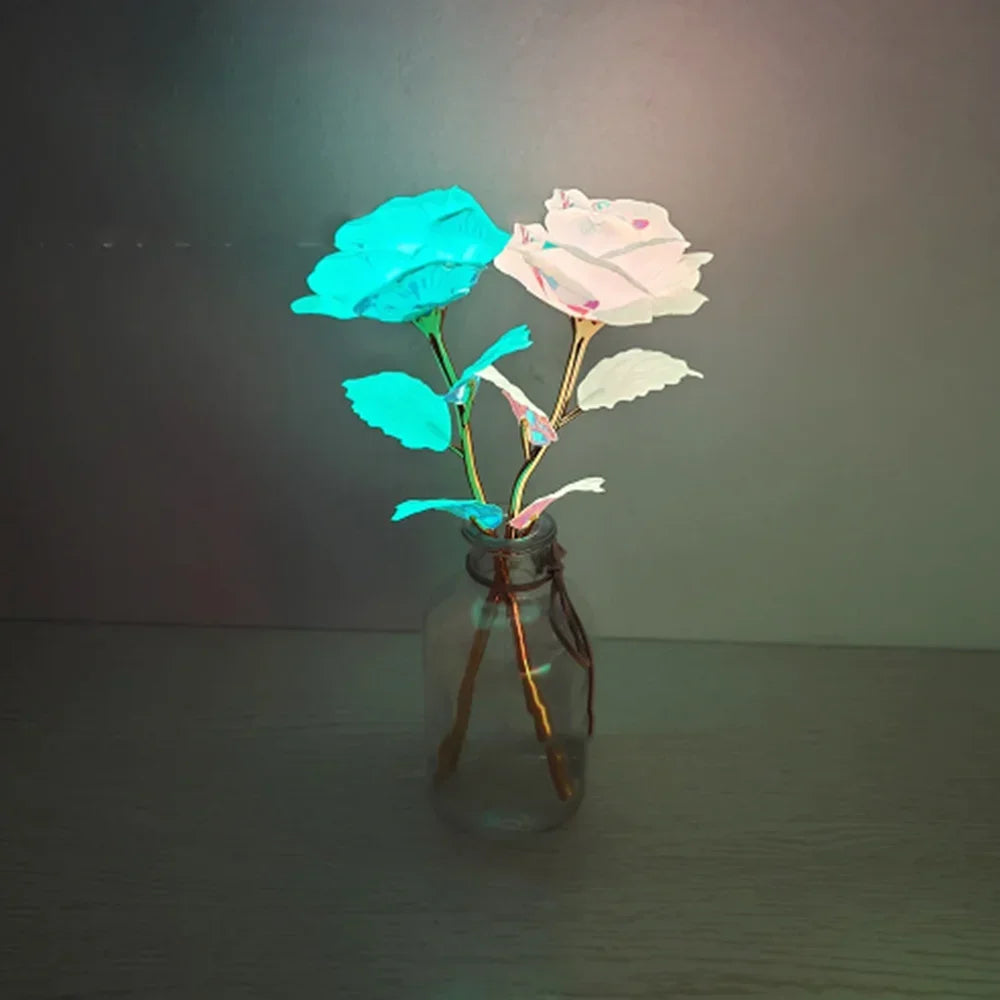 Luminous rose flower