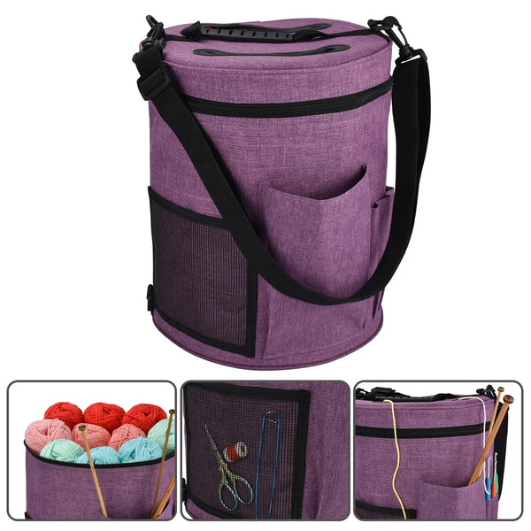 Durable Canvas Knitted Yarn Bag f