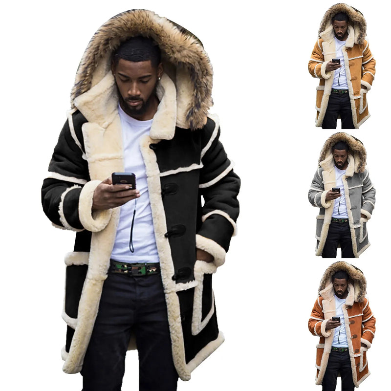 Punk Warm Windproof Leather Coat