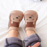 Rubber Sole Cartoon Indoor Socks Shoes