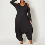 Cross-pants Loose Wide-leg Jumpsuit