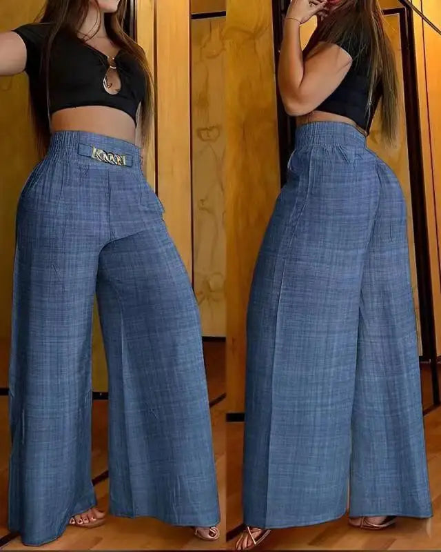 Fashion commute loose wide leg pant
