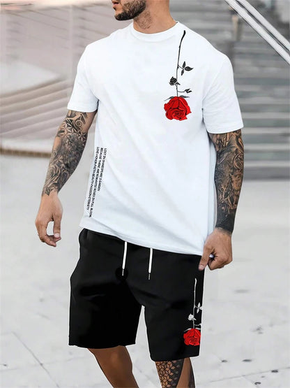 Fashion t-shirt shorts suit