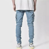 Multi Pockets Elastic Denim Jeans