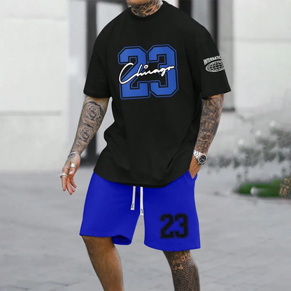Loose digital print quick drying men's set