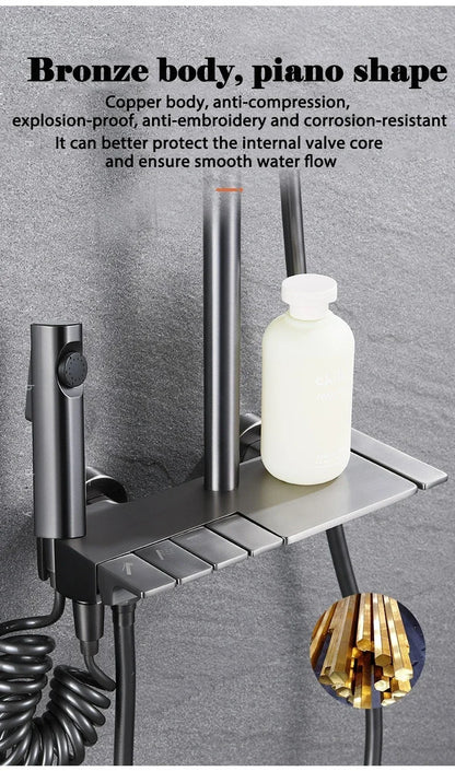 Piano bathroom shower system set