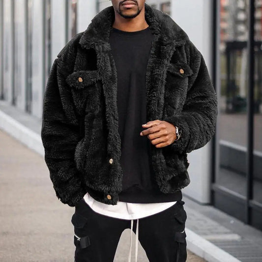 Thickened velvet plush fluffy jacket
