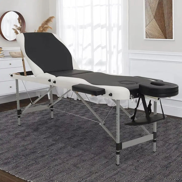 Leather Upholstered Adjustable Massage Bed