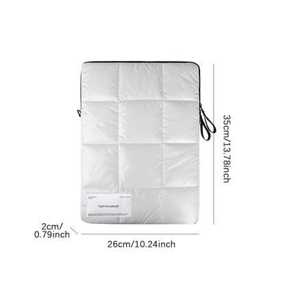 Down padded laptop sleeve bag