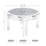 Mirrored Coffee Table with Crystal Inlay