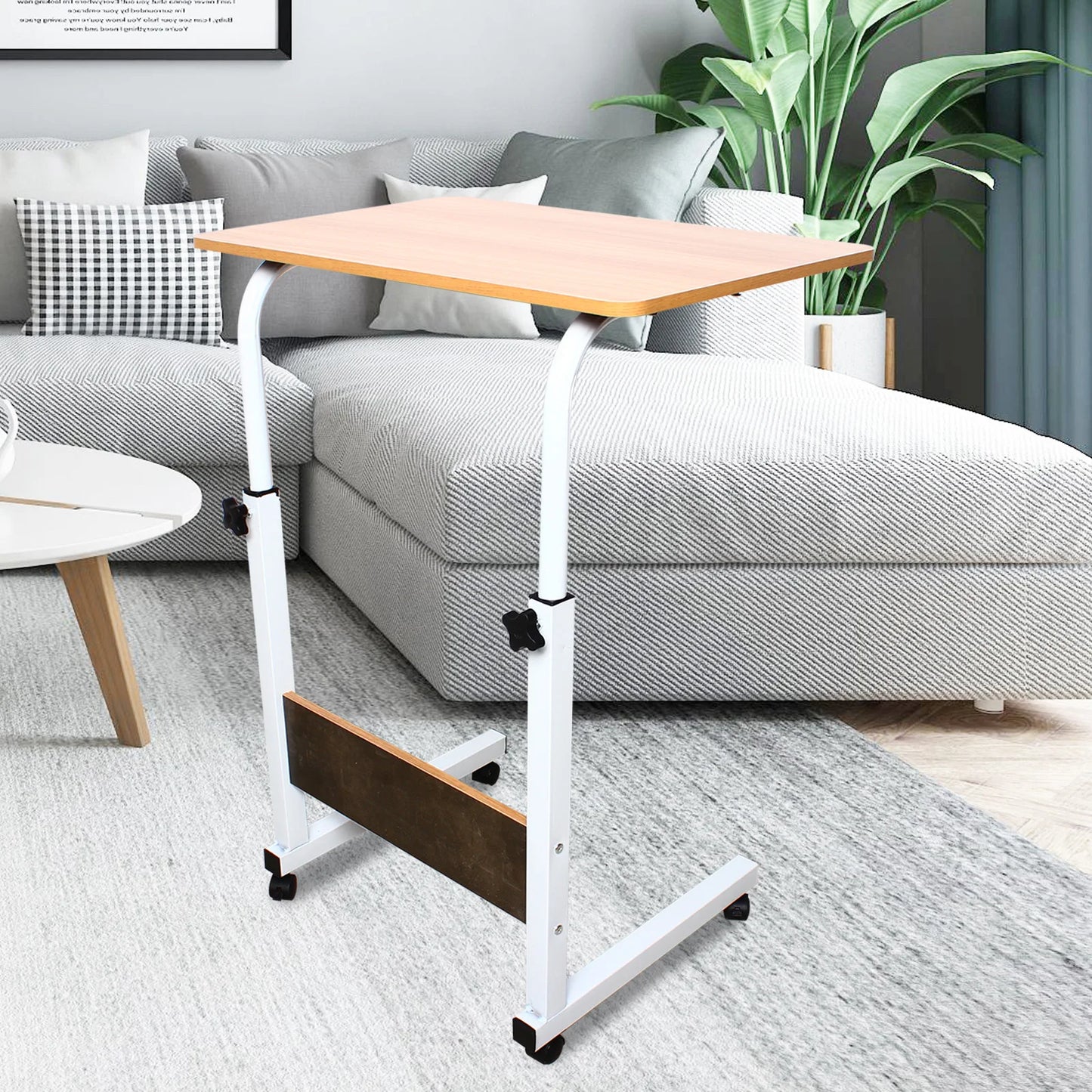 Versatile adjustable laptop desk with wheels