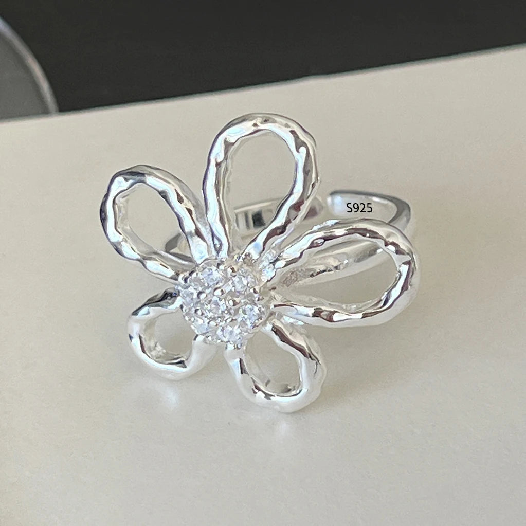 925 Sterling Silver Flower Ring