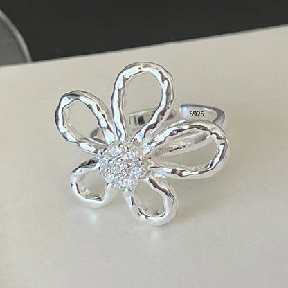 925 Sterling Silver Flower Ring