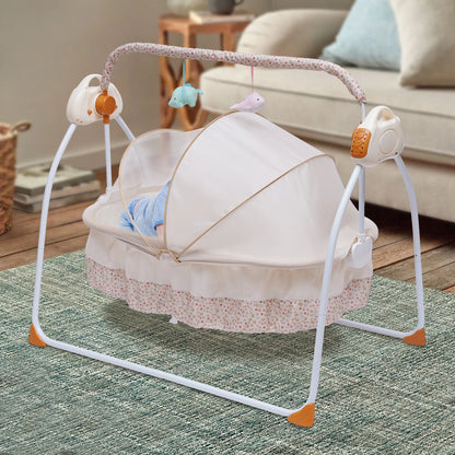 Electric baby swing bed crib