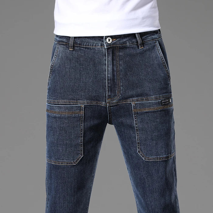 High Elasticity Slim Mid-waist Jeans