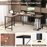 L-Shaped Computer Corner Desk