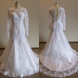Sexy Illusion Mermaid Wedding Dress