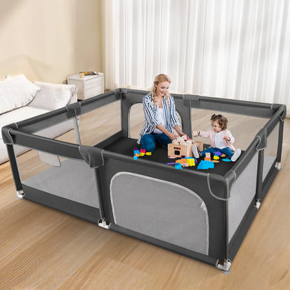 Breathable mesh kid’s fence with anti-collision foam