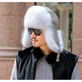 Winter Men's Fox Fur Bomber Hat