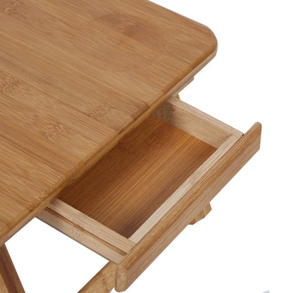 Adjustable bamboo laptop bed desk