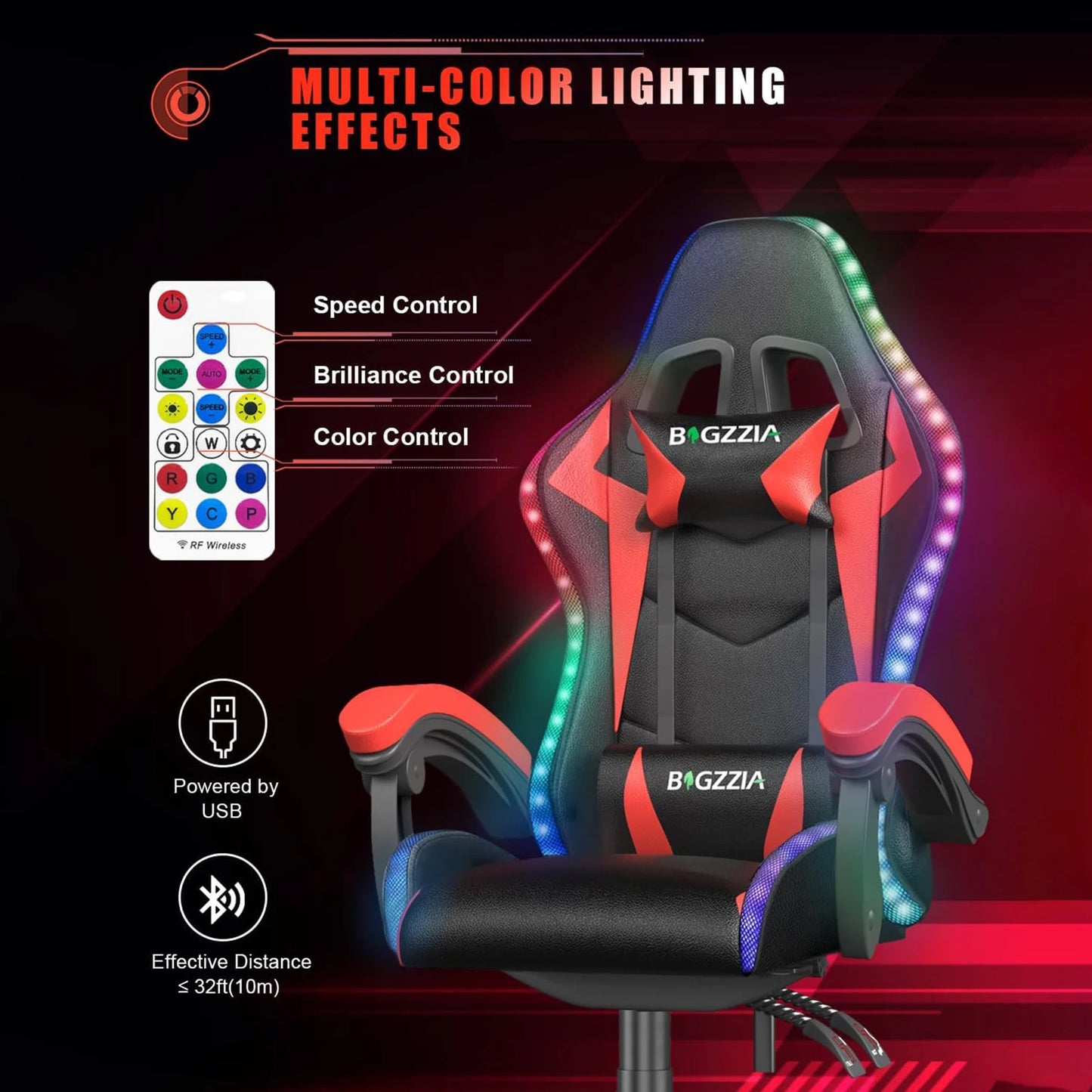 Reclining pu leather high back office chair