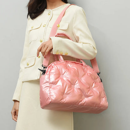 Women's shell quilted lattice bag