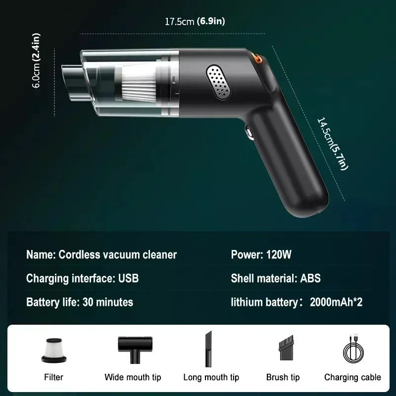 Usb charging wireless home vacuum cleaner