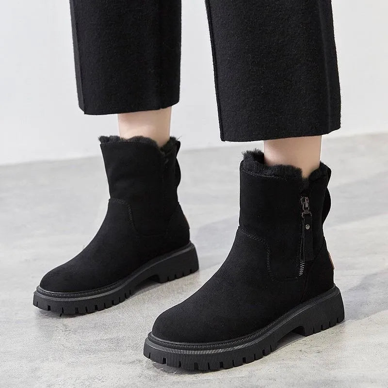 Women's winter fleece warm snow boot