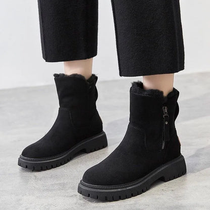 Women's winter fleece warm snow boot
