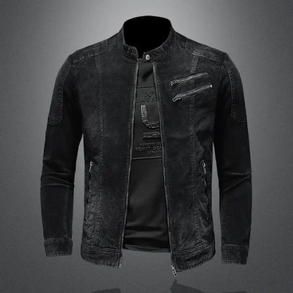 Loose casual stand collar zipper jacket