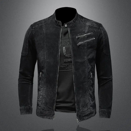 Loose casual stand collar zipper jacket