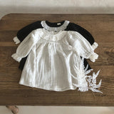 Lace Cotton Long Sleeve Princess Dress
