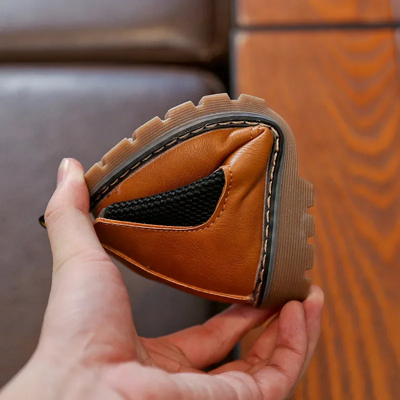 Fashion Leather Ankle Boots For Kids