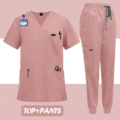 Surgical nurse uniform medical scrubs set