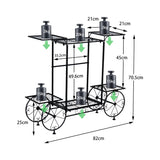 Large Metal Garden Cart Plant Stand